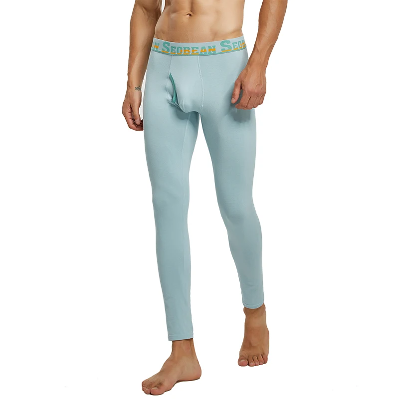 New Seobean Brand Men's Long Johns Warm Cotton comfortable Legging pants Thermal underwear Sleepwear Tight Trousers