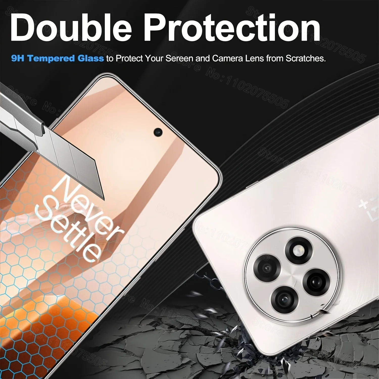 Premium Screen and Camera Lens Protector - Anti-Shatter, Scratch & Impact Resistant Film, 2+2 Pack