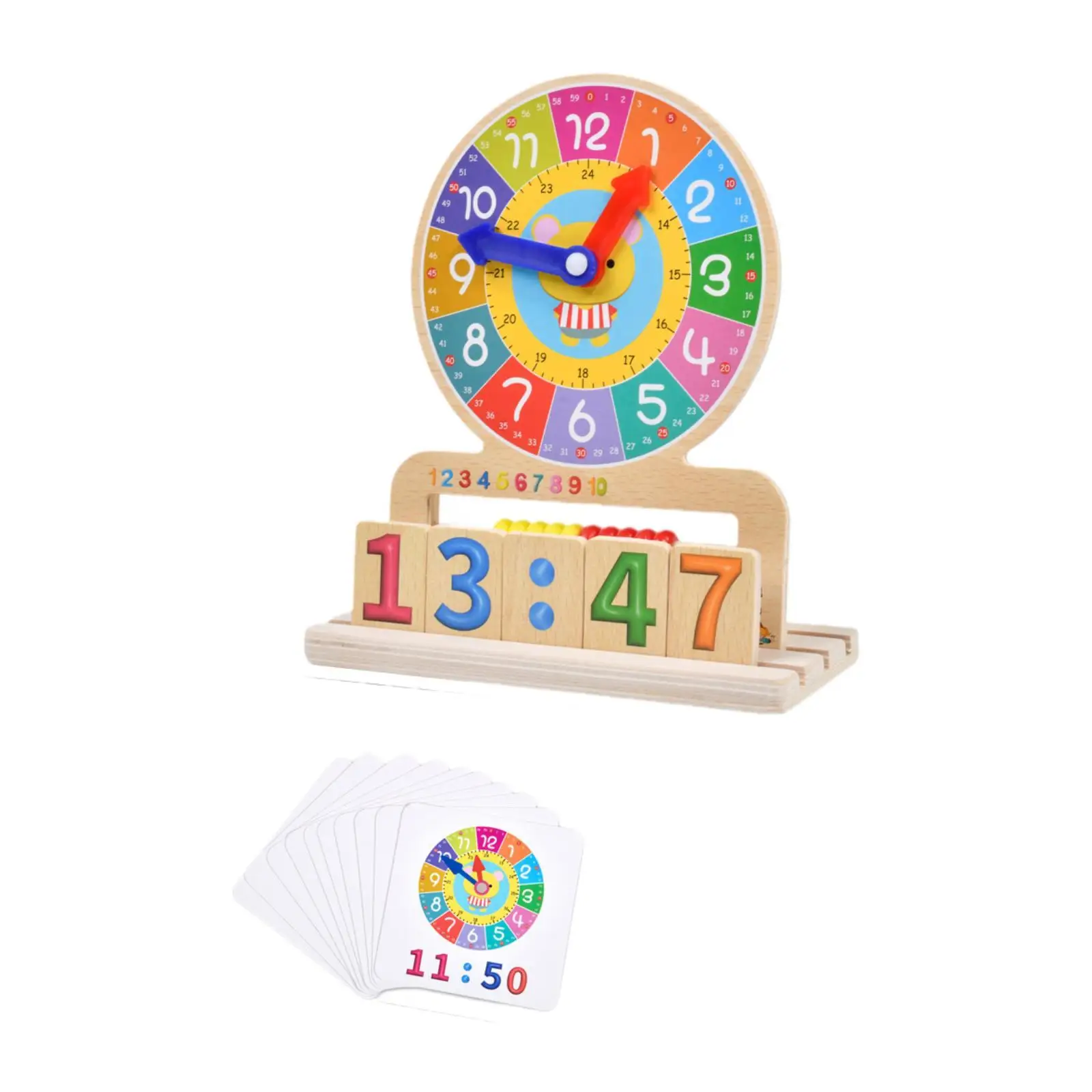 Montessori Learn Clock Education Clock for Kids Kids for 3 4 5 Year Old Baby