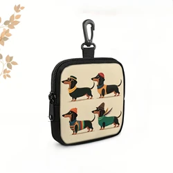 Dachshund Design Durable Dog Treat Pouch with Zipper Closure (Dachshund 1)