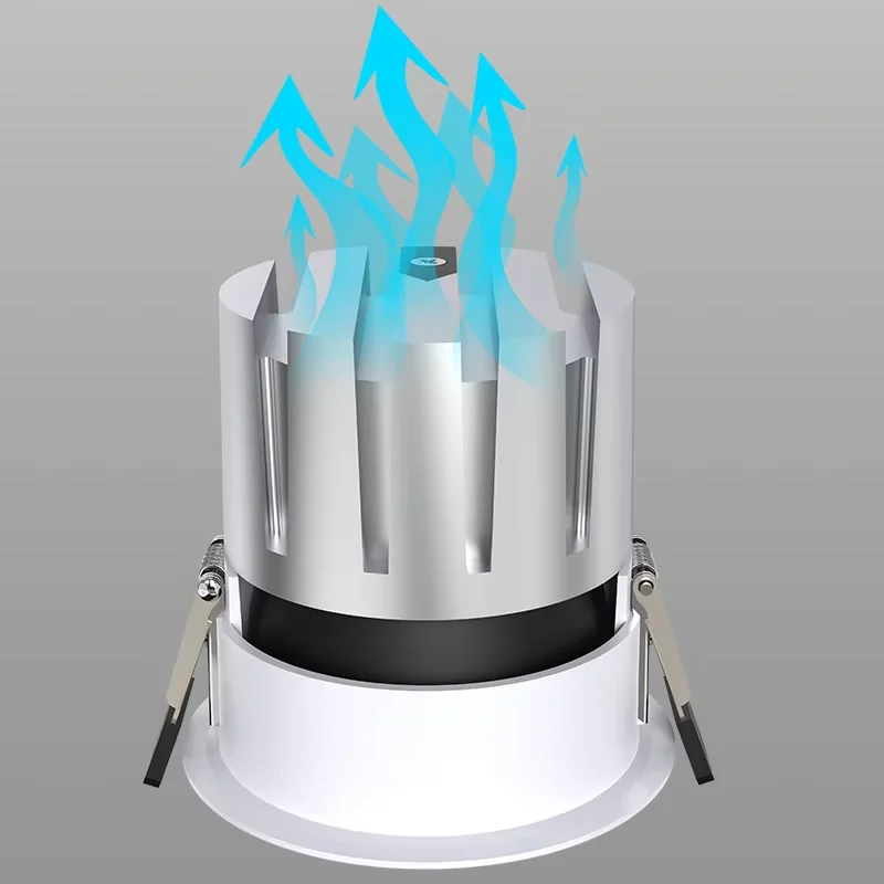 내장형 LED COB 스팟 조명 5W 7W 10W 눈부심 방지 곡면형 화이트 블랙 다운라이트 12W 15W 18W CRI92 가정용 매장 사무실용