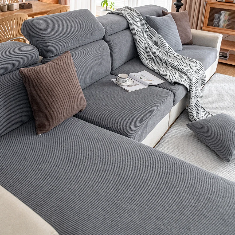 Thicken Jacquard Sofa Covers for Living Room Stretchy Removable Sofa Seat Cushion Covers Chaise Sectional Sofa Protector 5