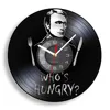 Menddy Hannibal Lecter Fictional Character Vinyl Record Wall Clock Who's Hungry Serial Killer Memorial Handmade Art Horror Clock 1