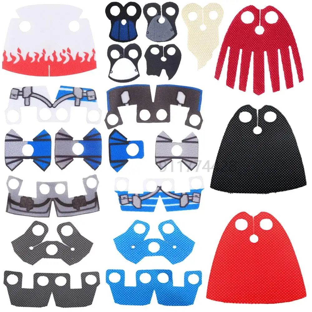 Stern Action-figuren Cape Kostüm Kleidung Graben Mäntel Mantel Ziegel Zubehör Set Teile Bausteine Capes Figuren Kinder Spielzeug