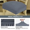 Jacquard Chair Seat Covers Removable Washable Anti-Dust Stretch Spandex Dining Room Upholstered Chair Cushion Slipcovers 4