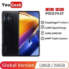 Global Version POCO F4 GT 5G Smartphone 128GB / 256GB Snapdragon 8 Gen 1 120W HyperCharge 120Hz AMOLED pop-up triggers NFC