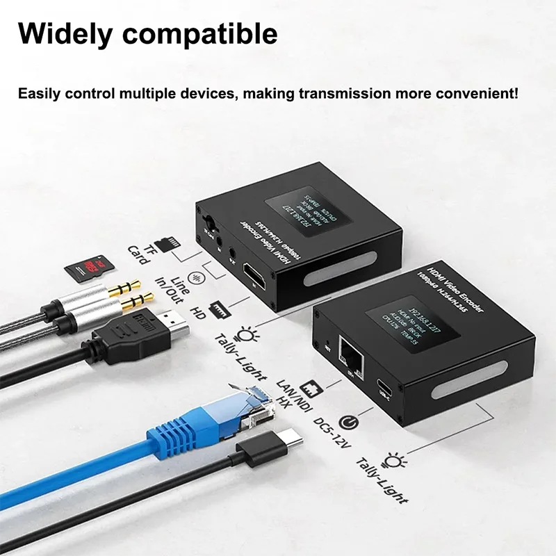 Mini ENC1 H.264 Live Streaming IPTV Encoder H265 IP SRT HLS UDP RTMPs Facebook Broadcast 6