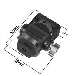 Compact Monitor Mount with Adjustable Swivel and Tilt for Lights and Microphones (Type A Grey screw)