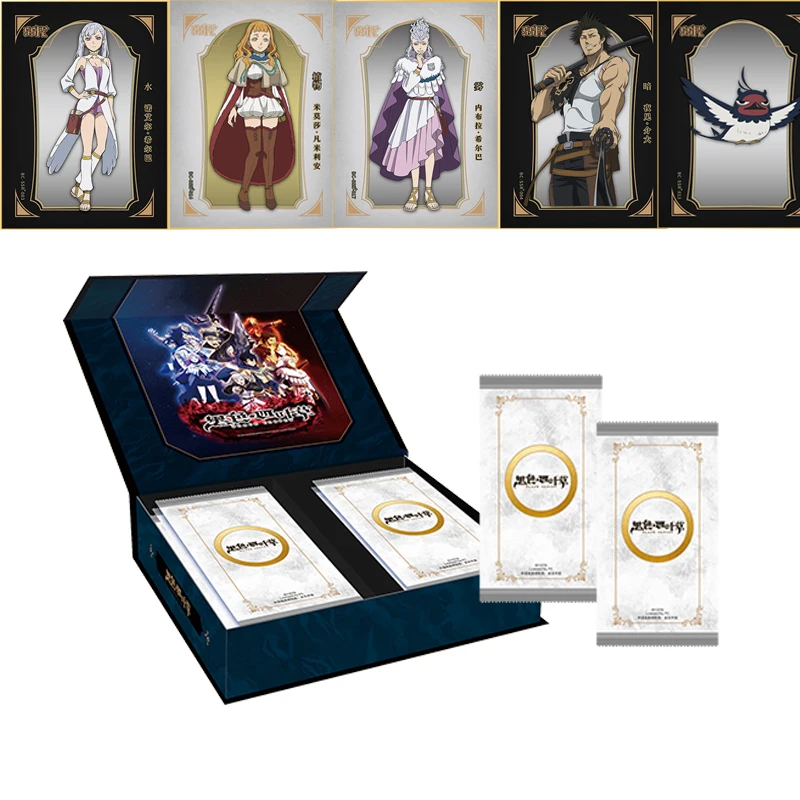 

Black Clover Janpanese Anime Figure Collection Cards Booster Box Rare Quicksand Gold Flash Card SSP EX Gifts for Boys and Girls