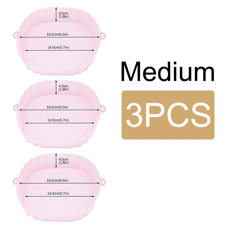 Pink-Medium-3PCS