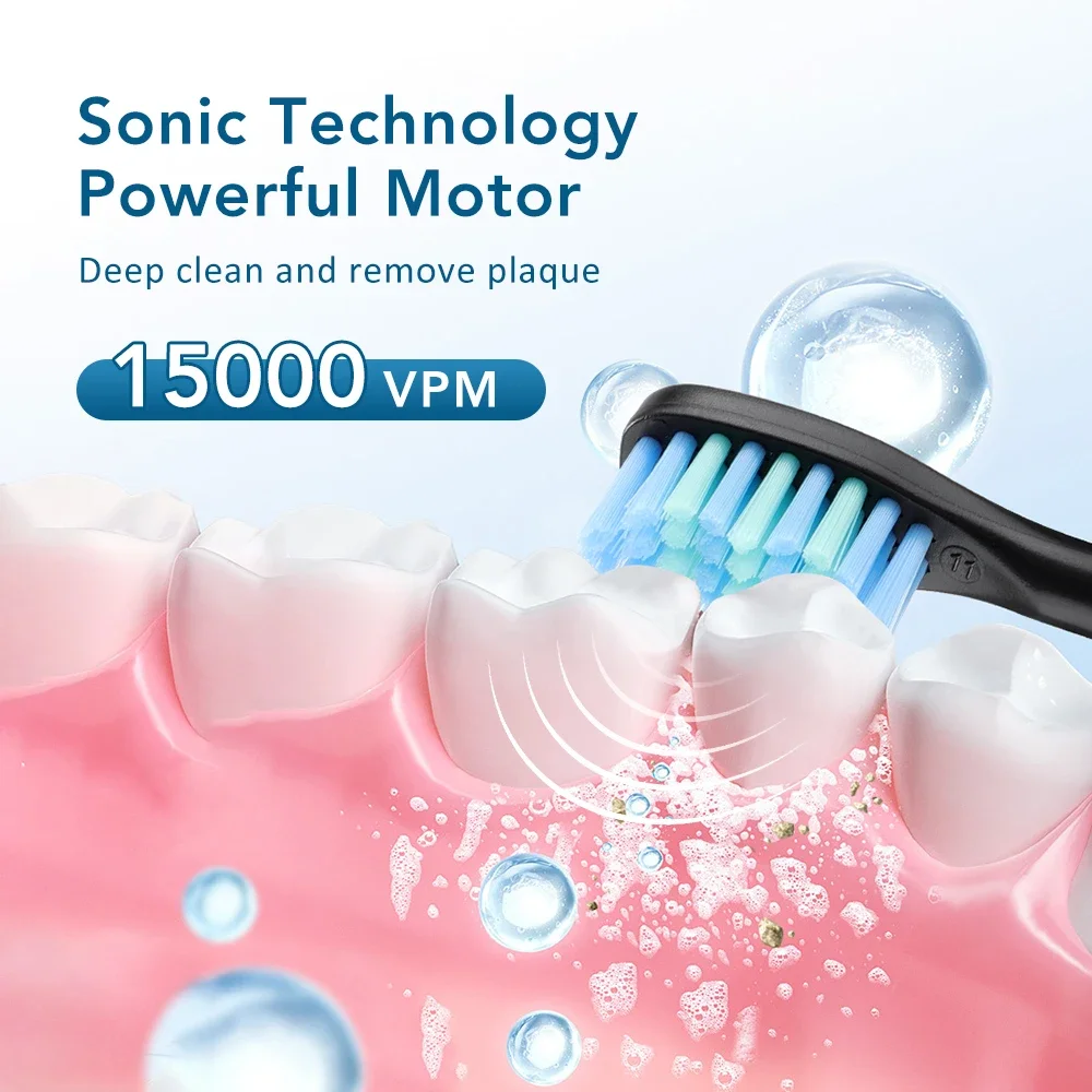 Electric Sonic Toothbrush Personal Care Oral Cleaning Appliances IP67 With 6 Modes Smart Rechargeable Automatic Toothbrush
