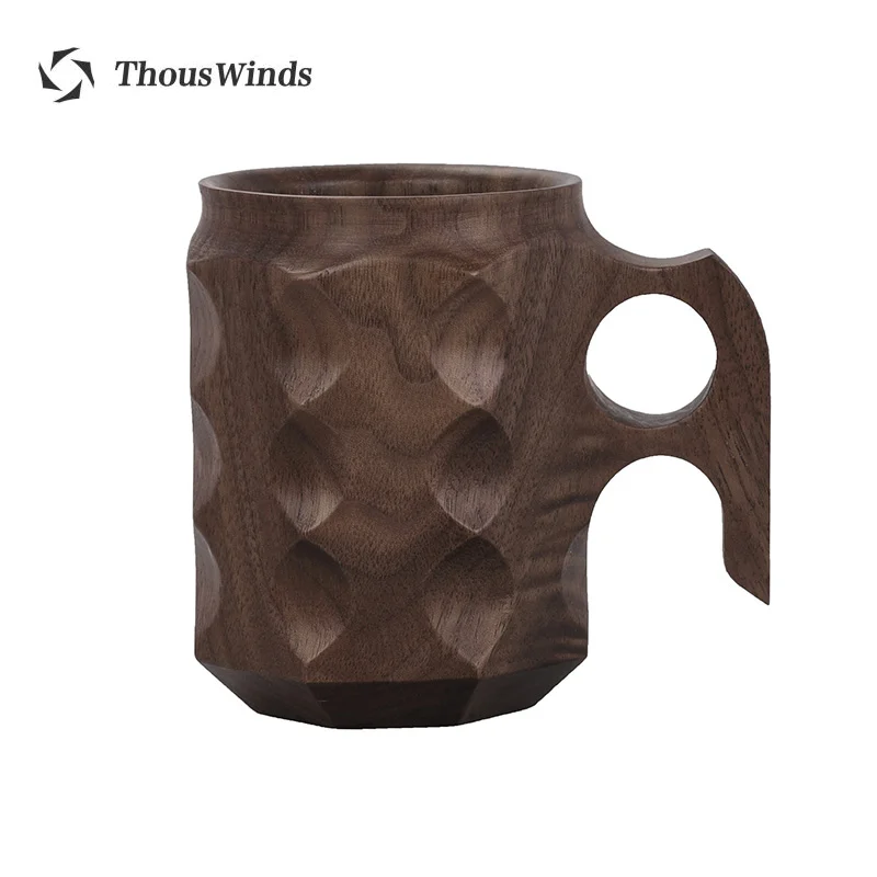 Thous Winds Camping Mug Wooden Cup Handmade Outdoor Tableware Kitchen  Equipment Supplies Traveling Cup Picnic Utensils TW3017