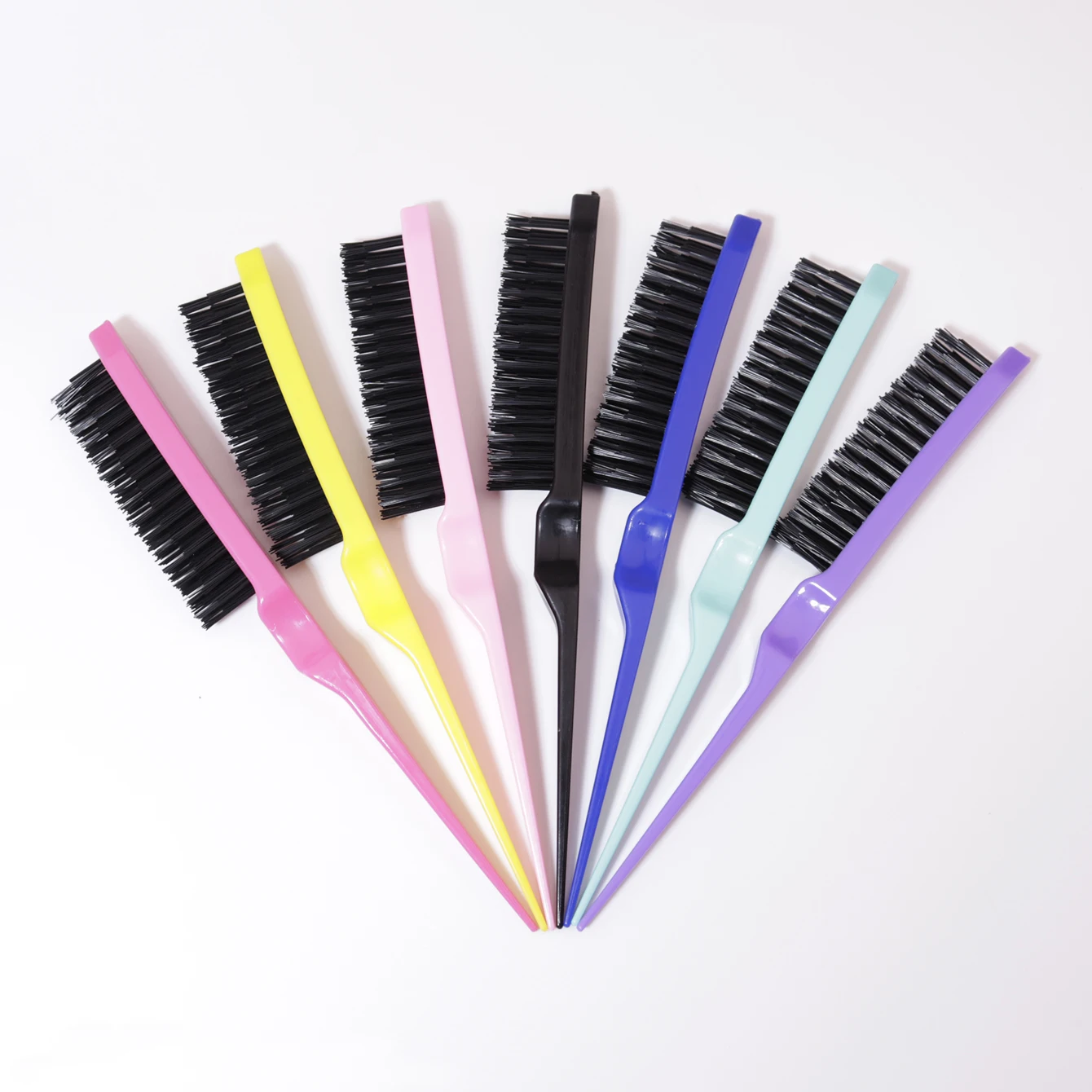 1/7Pcs Rat Tail Brush，for Back Combing, Root Volumizing, and Scalp Massage，Hair Styling Tool，Special for real hair wigs