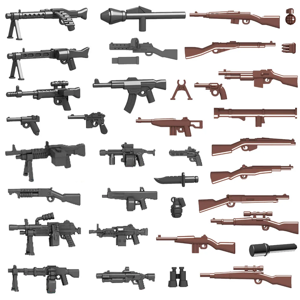 WW2 Military Building Blocks Solider Figures Gifts Toys Weapons Guns Mini Camouflage Explosion Proof Clothing EOD Equipment K009 2
