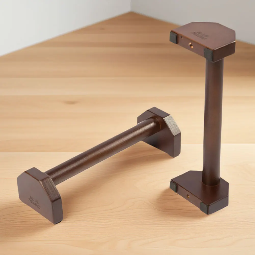 New Push-up Stand Handles Wooden Push Up Bar Beech Non-Slip Parallel Bars for Home Wood Parallettes Bar Exercise Equipment