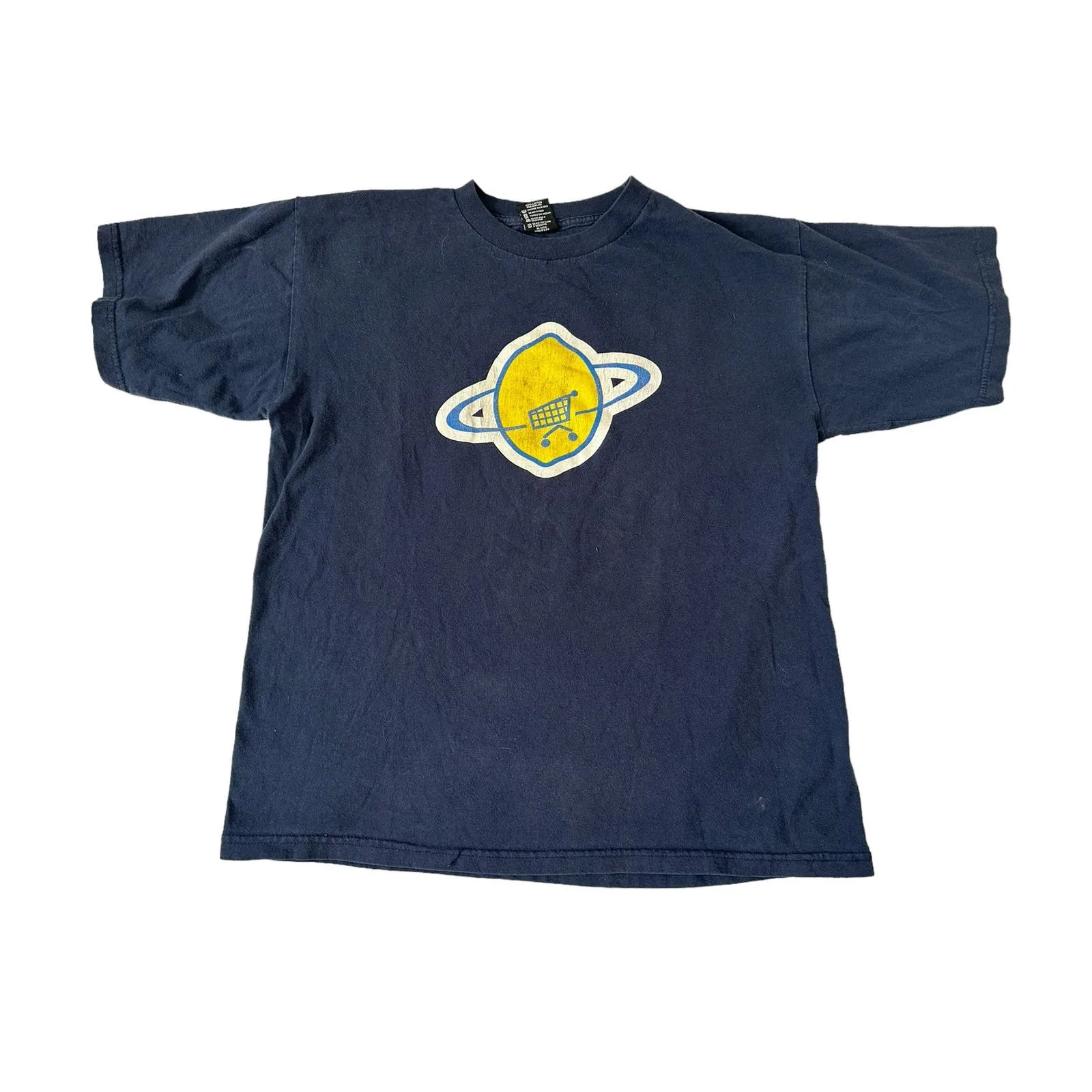 Vintage U2 Popmart Concert City Tour Blue Shirt Mens Large Vtg