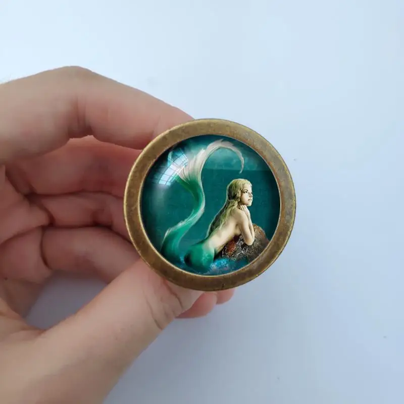Botões do armário abobadados para móveis, Sereia