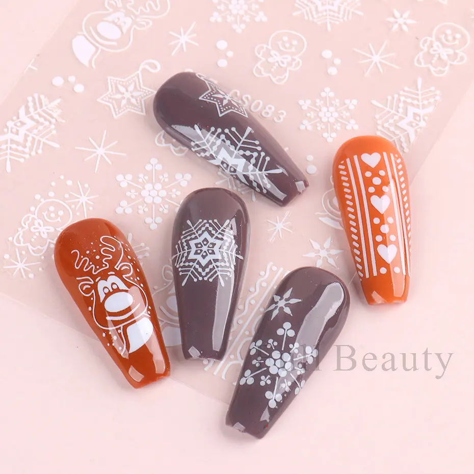 Charming women] 12 Designs 3D Nail Art Stamping Plate Snowflake