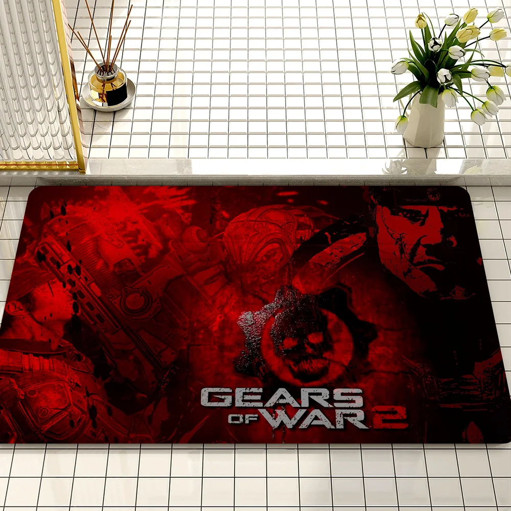 G-Gears Of-War 룸 매트, 레트로 다중 선택, 거실 주방 러그, 미끄럼 방지 웰컴 러그