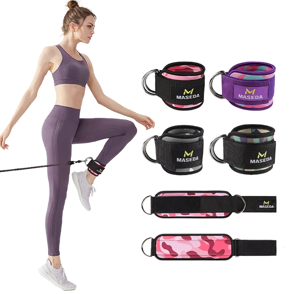 

Регулируемые ремни на щиколотку для фитнеса, поддерживающие манжеты с D-образным кольцом, силовые тренировочные шкивы для ног в тренажерном зале с пряжкой, спортивные охранники, устройства для спасения