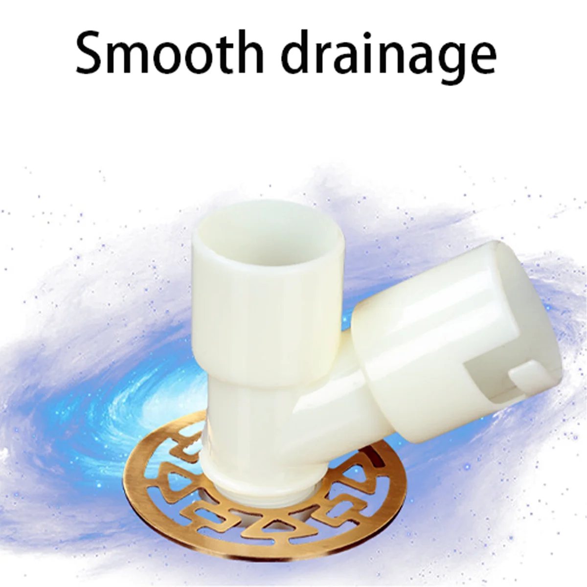 Washing machine down pipe drain joint drain pipe down washing machine floor special joint three-head Elbows