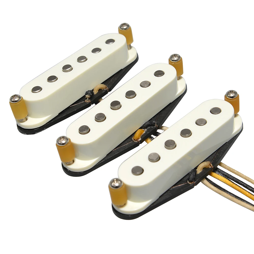 White Cover City Limits SSS Alnico 5 Gitarren-Pickups Single Coil für ST-Style Gitarren N/M/B Pickup S.R.V. Style Blues
