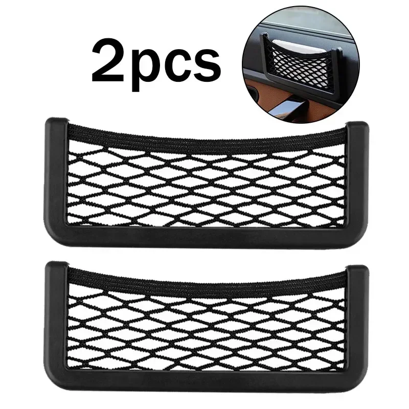 Bolsa De Red De Almacenamiento De Malla Para Asiento De Coche Y Camión, Con Gancho Entre Asientos, Organizador, Bolsillo, Poliéster Elástico Universal, 1 Ud. - AliExprs