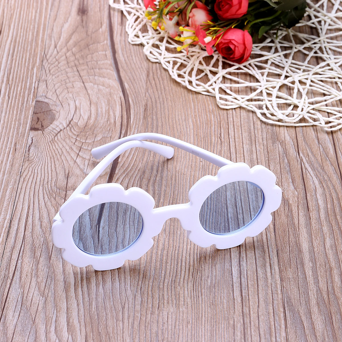 

Солнцезащитные очки с круглыми линзами для маленьких девочек, солнцезащитные очки с мультяшными цветами, простым цветом и защитой от УФ лучей для маленьких девочек