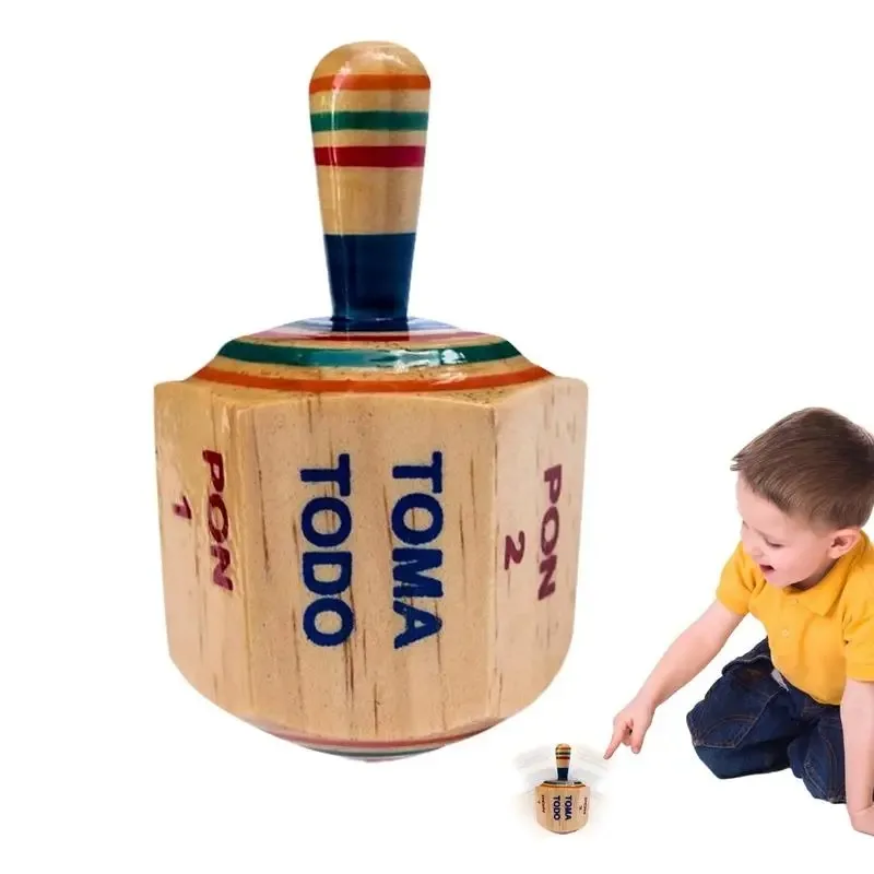 

Toma Todo Set-мексиканский праздник, дети и взрослые Семейные ранние игры, мальчишники или детский душ, деревянная вращающаяся лучшая игра