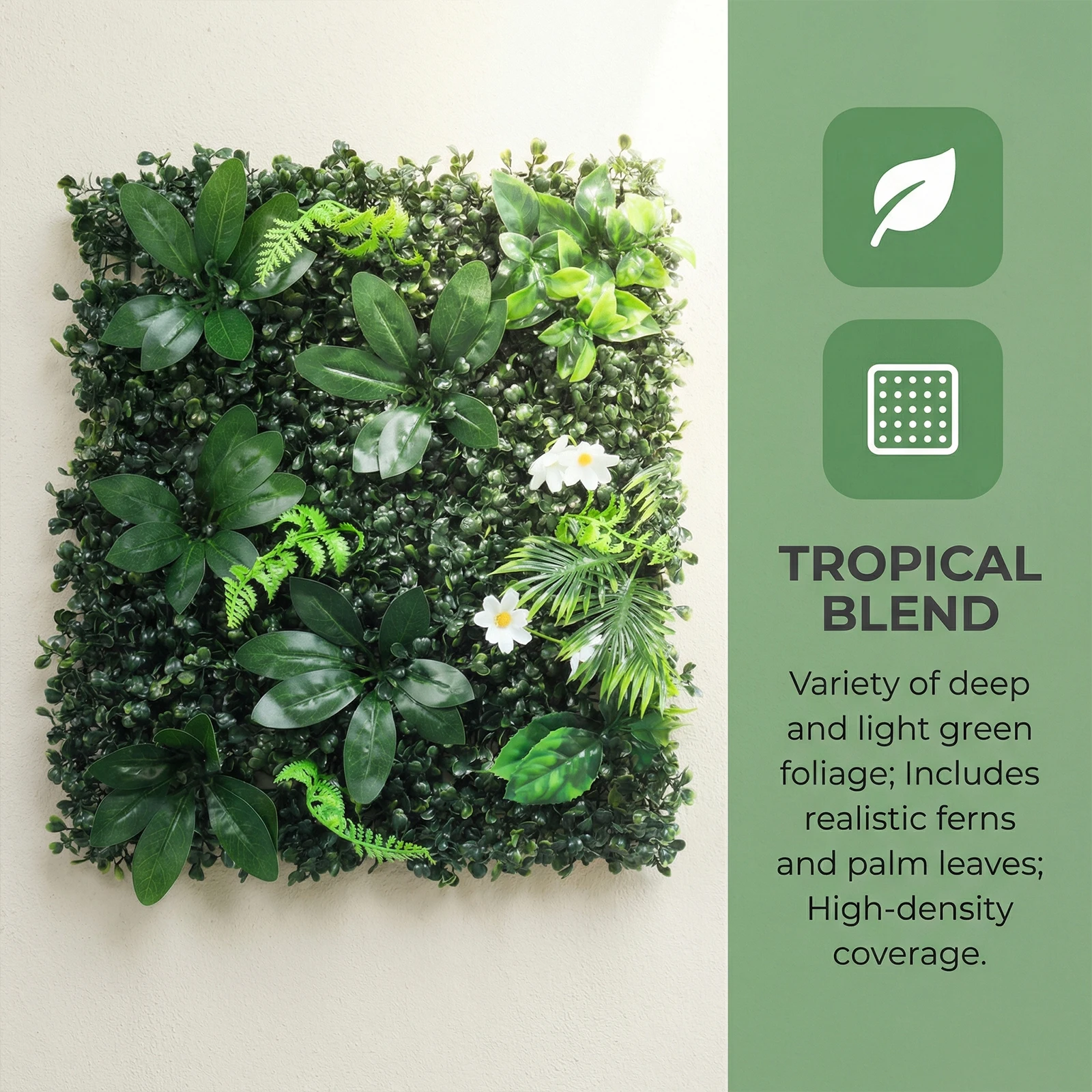 16x24 Inch 6Pcs Artificial Grass Wall Panel Backdrop Faux Plant Panels for Indoor Outdoor Privacy Birthday Wedding Decor (A)
