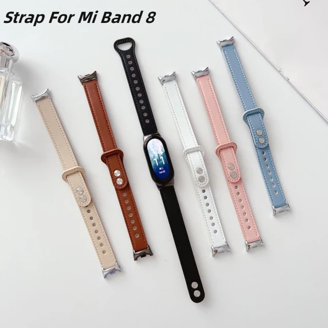 Correa Original para Xiaomi Mi Band 8, pulsera de repuesto de cuero a la  moda, NFC, nailon - AliExpress