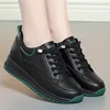 Spring Autumn Fashion Chunky Causal Women Mother Shoes Walking Comfortable Soft Leather Running  Non-slip Soft Leather Sneakers 4