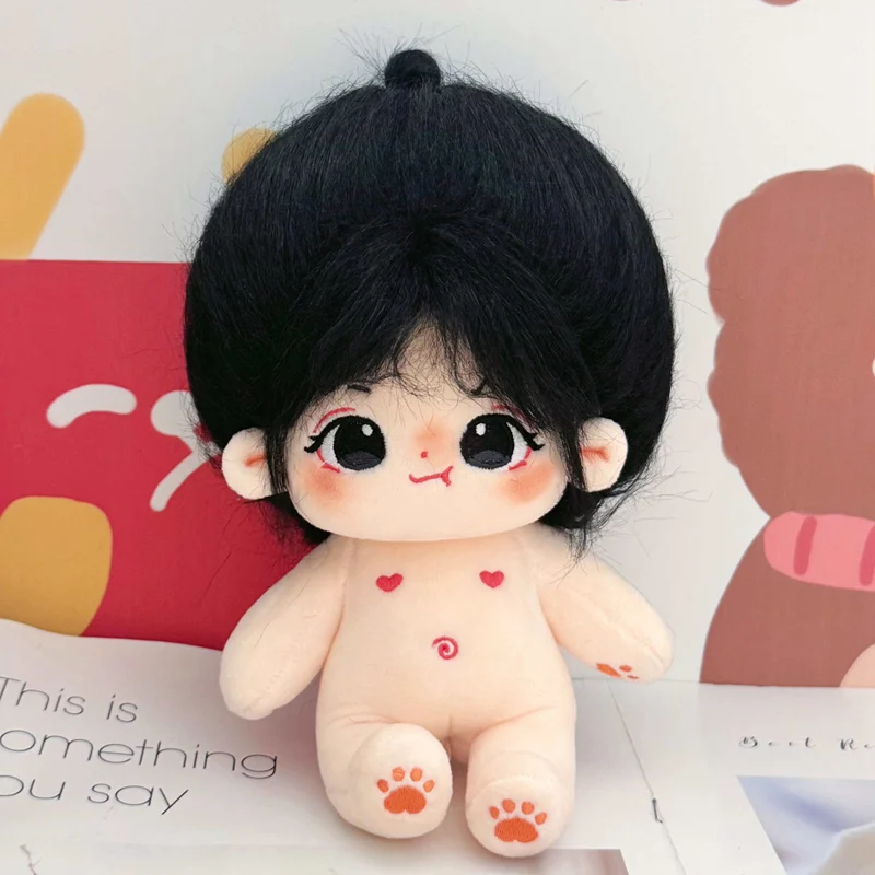 20cm Kawaii Plush Cotton Doll Idol Stuffed Super Star Figure Dolls No Attribute Crying Cotton Doll Can Change Clothes Kids Gift 5