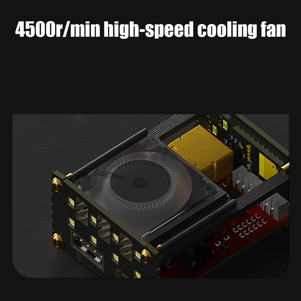 125W DIY Powerbank Motherboard OLED Screen 2S/3S/4S/5S/6S LI21700/LI-PO/LI-HV Battery Fan LED Aluminum Shell Fast Charging Board