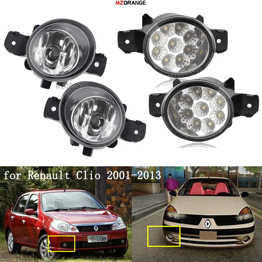 ønskelig bladre Museum LED Halogen Fog Lights for Renault Clio 2001 2002 2003 2004 2005-2012 2013  Front Foglamps Headlights Accessories Car Body Kit - AliExpress