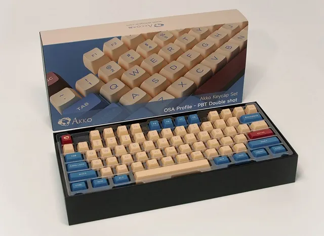 Akko-Palaceキーボードキャップセット,187キー,pbt,ダブル