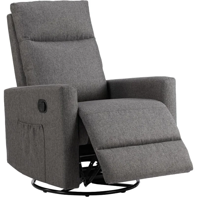 

Sweetcrispy Swivel Rocking,Glider Rocker Recliner, Nursery Chair,Extra Large Footrest for Living Room,High Back,Upholstered Seat