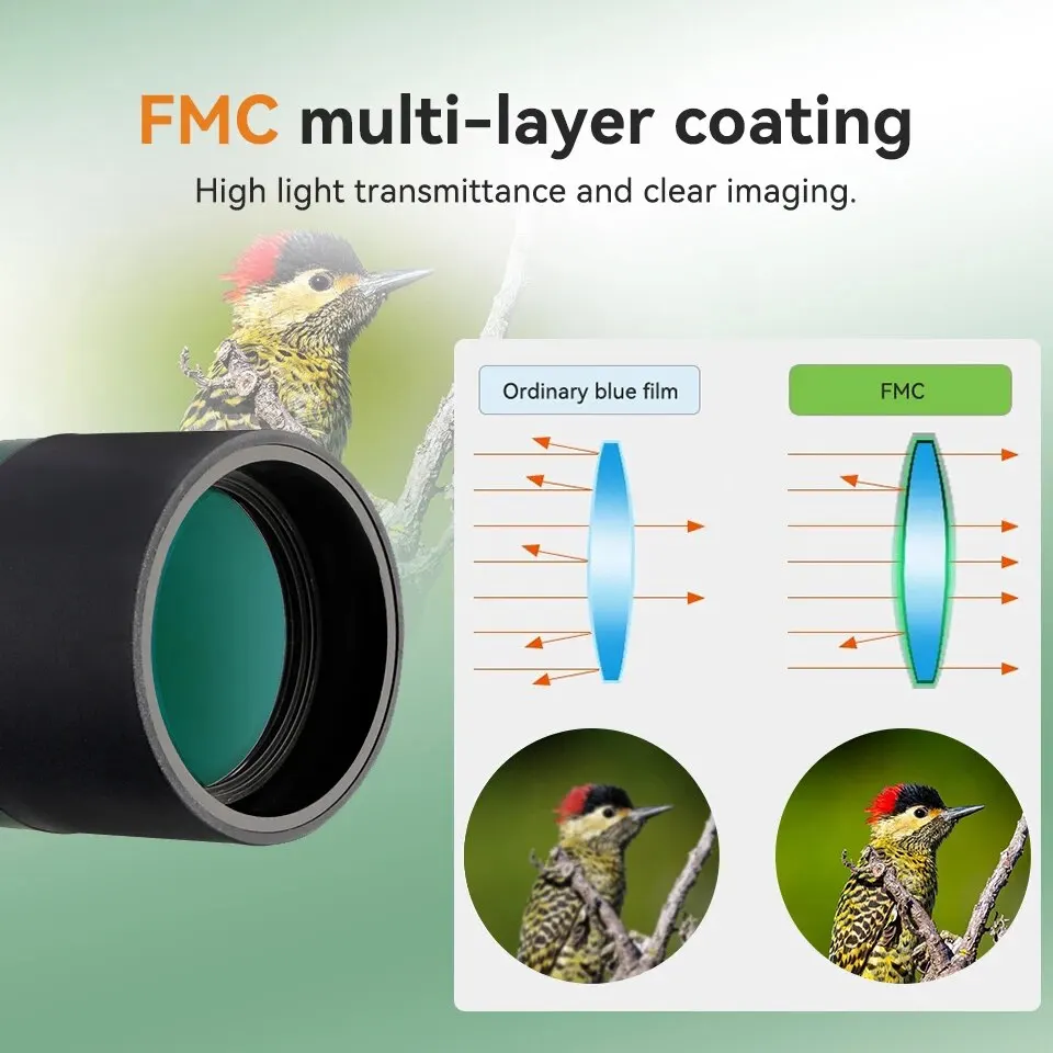 S4db75c44f0e741cd9b0de42c910d9723c F9308B luneta teleskopowa monokular potężna lornetka Bak4 FMC wodoodporna ze statywem Camping