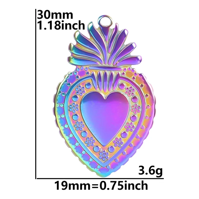Stainless Steel Pendants Charm Alternative Set 5pcs 40