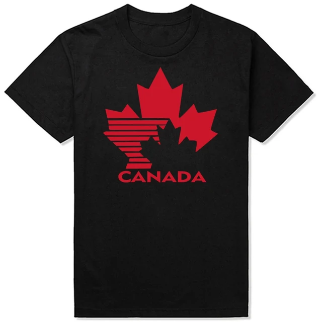 Team Canada Retro 80's Hockey Logo Casual Cotton T Shirts Tee Tops