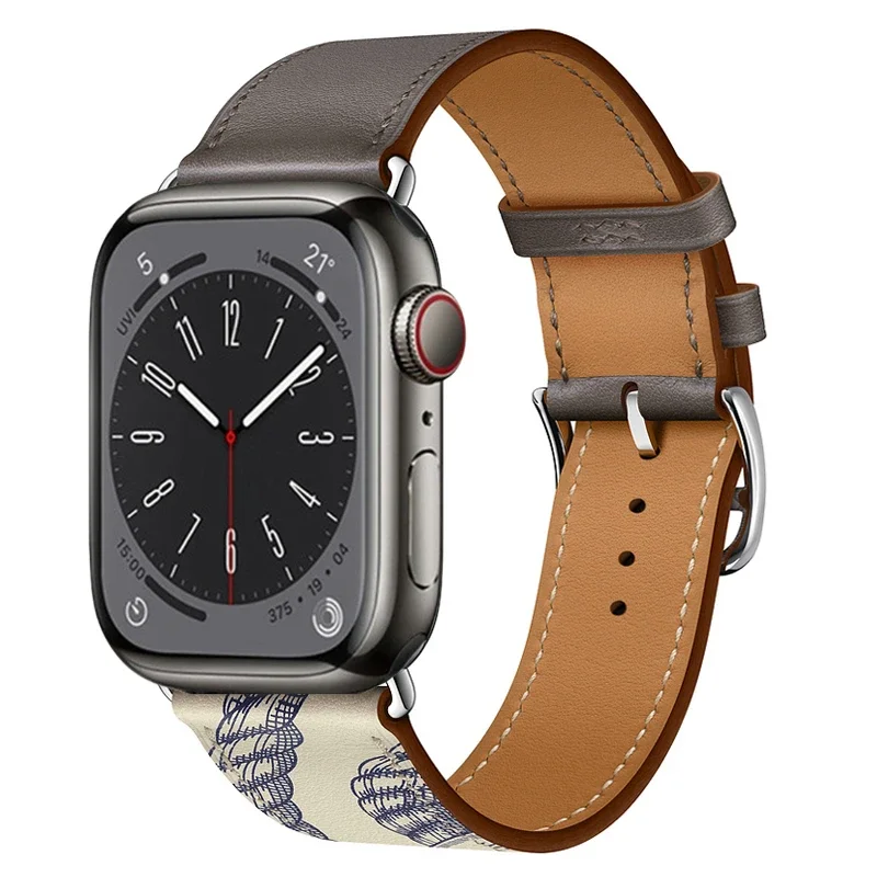 Premium Genuine Leather Watch Strap - Elegant and Versatile Wristband Bracelet