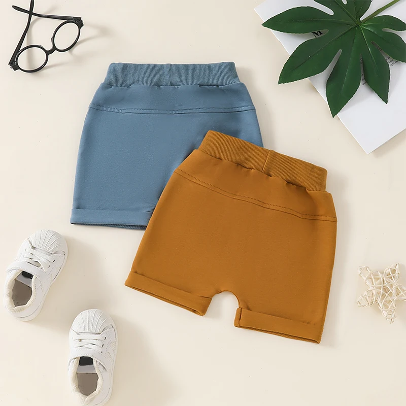 Kids Toddler Boy 2 Pack Shorts Set Casual Solid Loose Drawstring Shorts with Pockets Boys Sweatpants Athletic Sport Pants