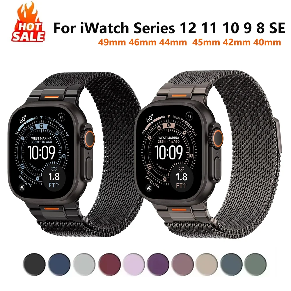 Premium Milanese Loop Strap for Apple Watch - Stainless Steel Bracelet Band