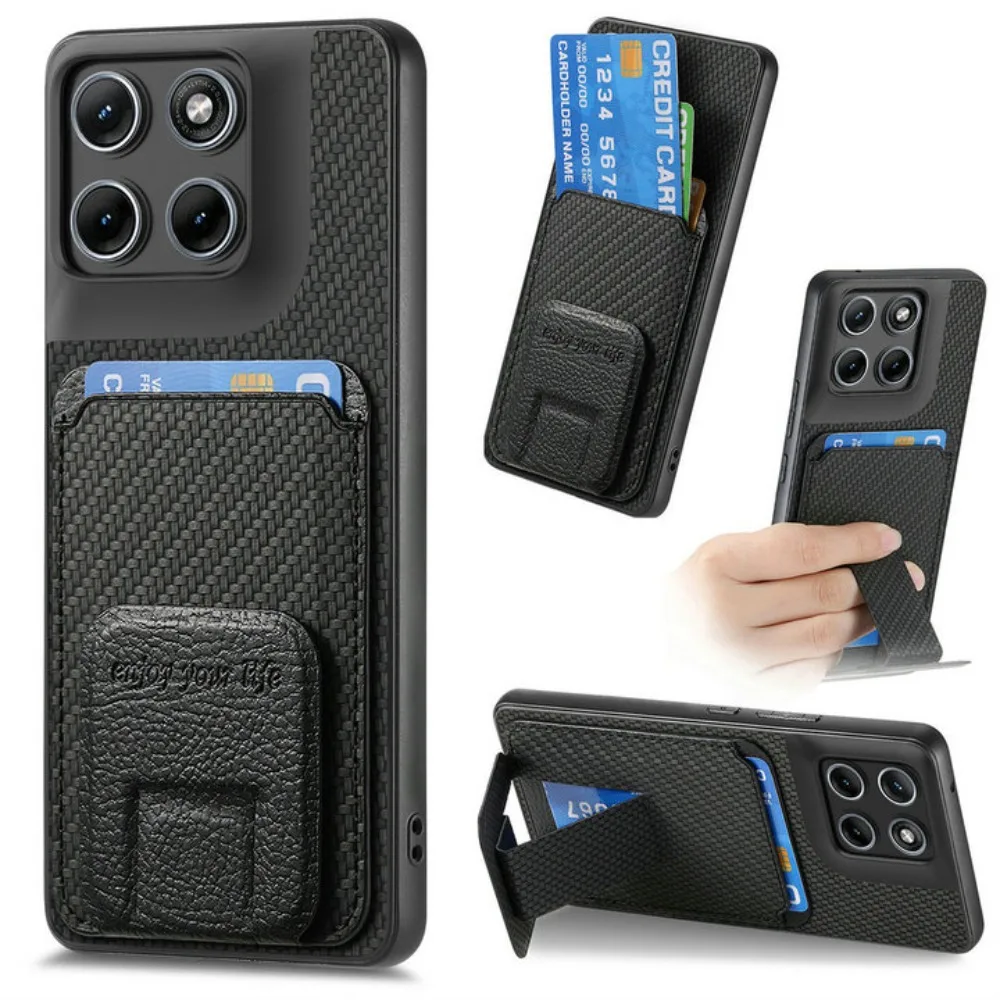 Leather Card Holder Stand Case