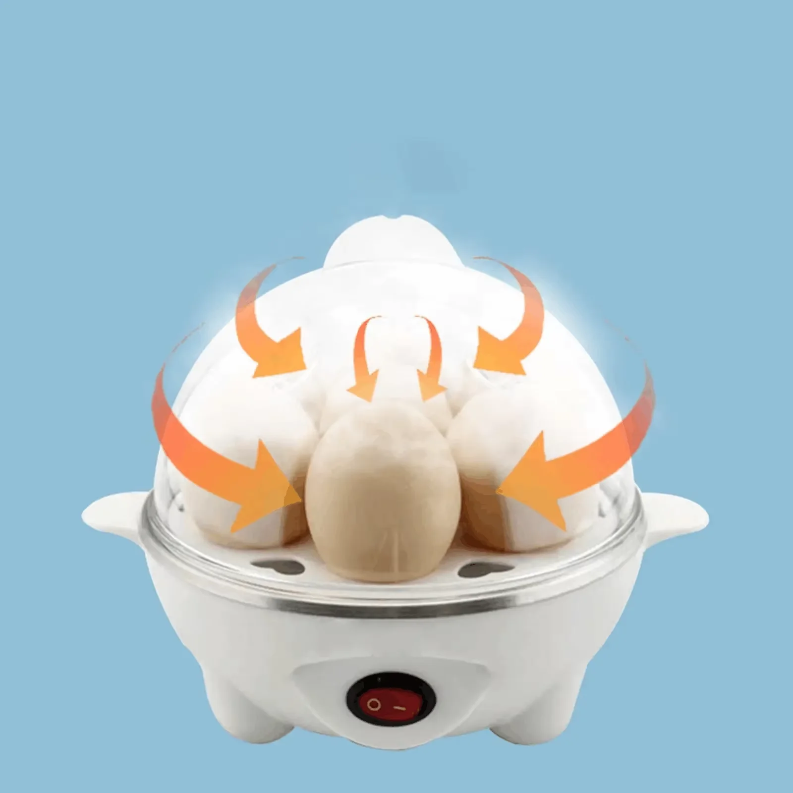 Electric egg cooker double layer egg cooker mini steamer kitchen cooking breakfast machine 220V