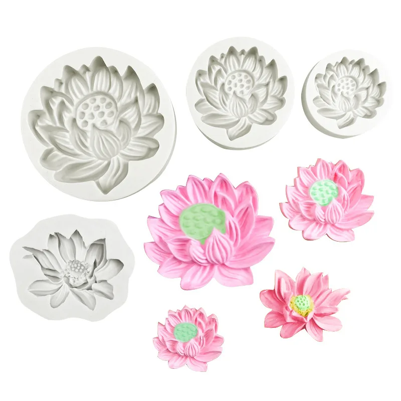 

3D Kinds Magnolia Veiners Flower Lotus Water Lily Leaf Silicone Mold DIY Fondant Cake Decor Tool Clay Gumpaste Resin Craft Mould