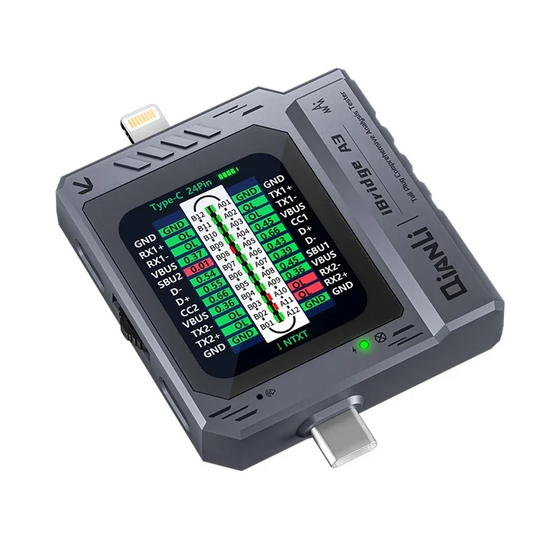 QIANLI iBridge A3 테일 플러그 감지기 휴대 전화 수리 IP 안드로이드 번개 Type-C 인터페이스 충전 오류 테스트 도구