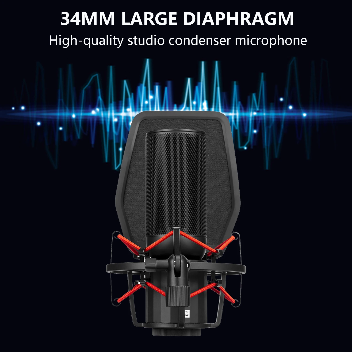 Saramonic SR-BV4 Condenser SuperCardioid Large-Diaphragm XLR Studio Microphone for Streaming Youtube Recording Podcasting Vlog