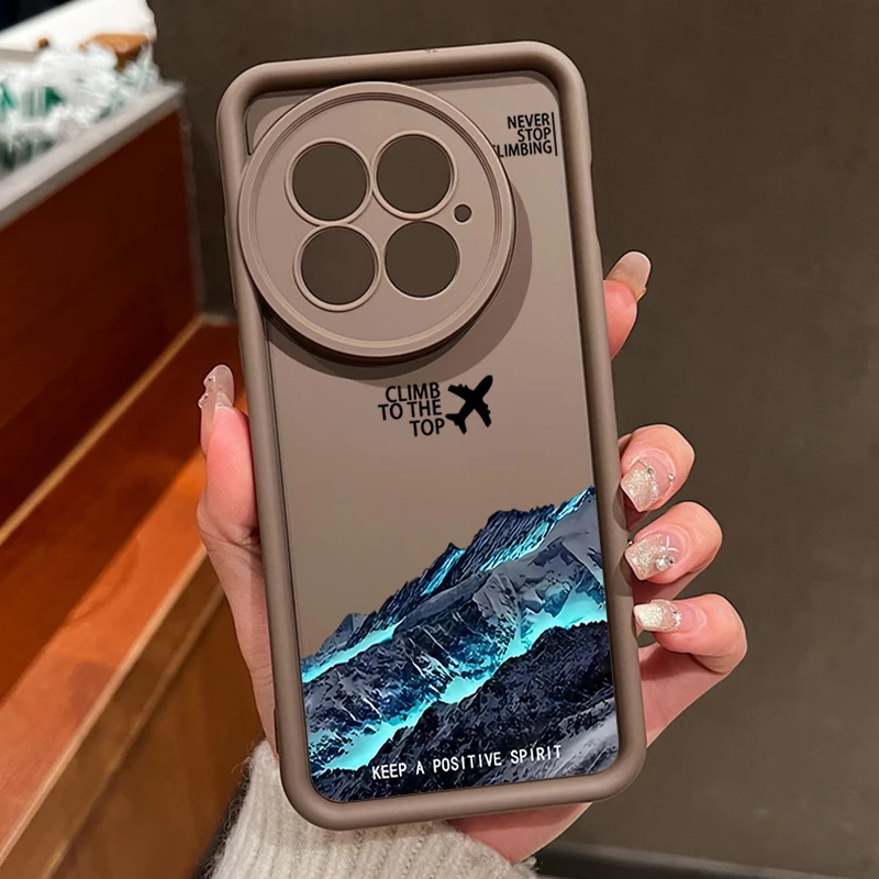 Snowy Mountains Aircrafts Shockproof Soft Silicone Phone Case