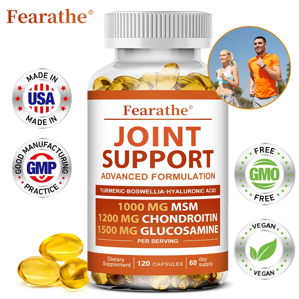 Glucosamine Chondroitin Supplement Joint Support Advanced Formula Capsules-Glucosamine Chondroitin MSM-Bones Back Knees and Hands Joint Support
